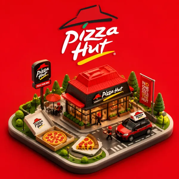 Create a clear 45° top-down isometric miniature 3D cartoon diorama based on the uploaded brand logo.

Analyze the logo to identify the brand name, color palette, industry, products, and visual identity. Build a miniature world that represents the brand using its most recognizable products, services, environment, packaging, symbols, and brand elements.

The scene should be a highly detailed raised diorama with soft refined textures, realistic PBR materials, gentle natural lighting, and tiny stylized characters when appropriate (no facial details).

Use the primary brand color as the background and automatically adjust all text and graphic elements for strong contrast and readability.

Display the brand name prominently at the top center, with a small icon, mascot, product, or symbol inspired by the brand placed beneath it.

Perfectly centered composition, clean negative space, square format, ultra-sharp miniature aesthetic, playful yet premium, highly recognizable, and instantly communicates the brand at a glance.