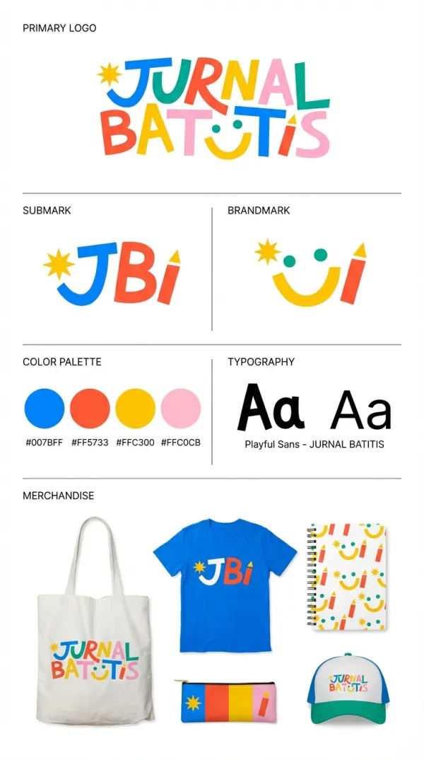 Generate a brand identity board from the uploaded logo. Include logo variations, a color palette extracted from the logo, typography samples, and one promotional mockup such as a billboard or digital ad. Use a clean, organized layout and keep all colors derived from the uploaded logo. Do not copy elements from any reference images, using the reference image only as a layout and style guide.