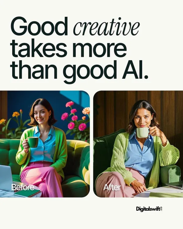 Analyze the uploaded social post for its core design structure (layout, typography, hierarchy, spacing) and extract its visual system.Use the uploaded brand image as identity reference.

Create a new, original post that follows the same design logic but fully adapts all content and messaging to match the brand’s identity, information, and positioning. Keep strong typography, clear hierarchy, and cohesive branding.
