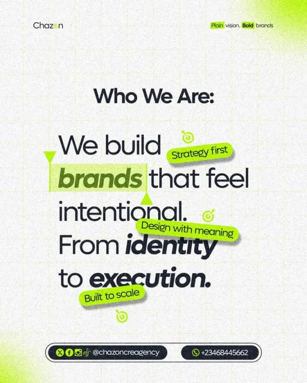 Generate a brand identity poster for my brand. Analyze the uploaded social post for its core design structure (layout, typography, hierarchy, spacing) and extract its visual system. Use the uploaded brand image as the identity reference. Create a new, original post that follows the same design logic but fully adapts all content and messaging to match the brand’s identity, information, and positioning. Keep strong typography, clear hierarchy, and cohesive branding.