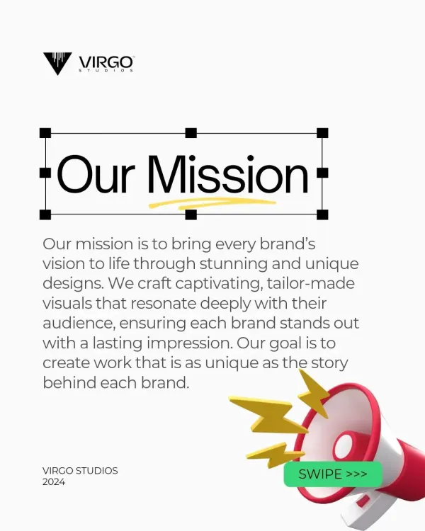 Generate a brand mission poster for my brand. Analyze the uploaded social post for its core design structure (layout, typography, hierarchy, spacing) and extract its visual system. Use the uploaded brand image as the identity reference. Create a new, original post that follows the same design logic but fully adapts all content and messaging to match the brand’s identity, information, and positioning. Keep strong typography, clear hierarchy, and cohesive branding.