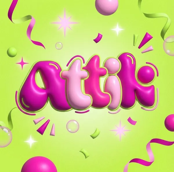 Create a playful, stylized illustration based on the uploaded logo. The design should feature 3D, bubble-like lettering or shapes inspired by the logo’s style and color palette. Incorporate decorative elements such as streamers, starbursts, spheres, or other fun accents that match the brand identity.

The composition should feel lively, youthful, and celebratory, with soft lighting, volumetric shapes, and gradients. Backgrounds can use subtle textures or gradients that complement the logo’s colors. Each generated design should be unique while remaining cohesive with the brand.