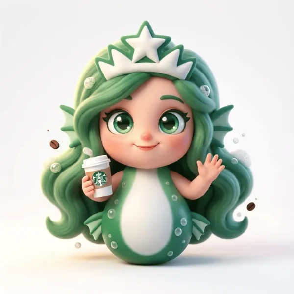 Turn my 2D logo into a cute 3D Pixar-style mascot with a big expressive head, round body, sparkling eyes, and playful gestures. Keep brand colors, soft shading, and add tiny fun details to make it lively, charming, and full of personality.