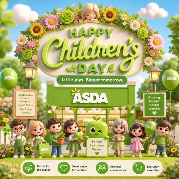 Generate a Children’s Day Poster for my brand.
Analyze the uploaded social post for its core design structure (layout, typography, hierarchy, spacing) and extract its visual system.Use the uploaded brand image as identity reference.
Create a new, original post that follows the same design logic but fully adapts all content and messaging to match the brand’s identity, information, and positioning. Keep strong typography, clear hierarchy, and cohesive branding.