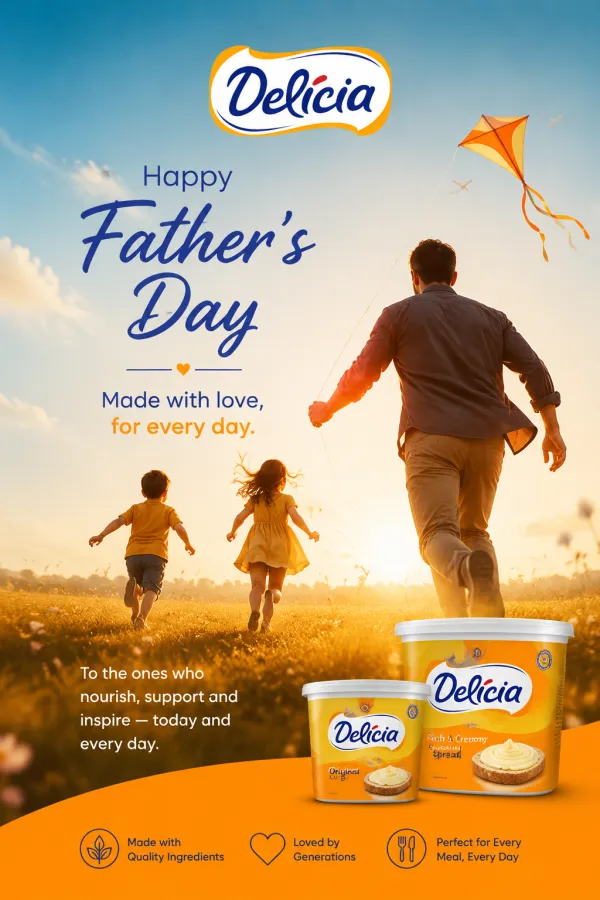 Generate a Father’s Day Poster for my brand.
Analyze the uploaded social post for its core design structure (layout, typography, hierarchy, spacing) and extract its visual system.Use the uploaded brand image as identity reference.
Create a new, original post that follows the same design logic but fully adapts all content and messaging to match the brand’s identity, information, and positioning. Keep strong typography, clear hierarchy, and cohesive branding.
